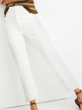 Madewell The High-Rise Slim Boyjean in Tile White MD629 - Size 27
